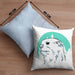 Otter Kissen mit Füllung 40x40 Geschenk Natur Otter-Liebhaber Geschenkidee Geburtstag (Grau) Blau Trendation