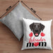 Labrador Besitzer Mom Mama Kissen mit Füllung 40x40 Geschenk Lustiger Spruch Geschenkidee Labrador Besitzerin (Grau) Grau Trendation