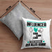 Influencer Kissen mit Füllung 40x40 Geschenk für Influencer Der Mann Der Alles Kann Geschenkidee zum Geburtstag (Grau) Grau Trendation