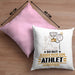 Athlet Geschenk Kissen mit Füllung 40x40 So Gut Kann Nur Ein Athlet Aussehen Geschenkidee (Grau) Rosa Trendation
