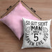 Hölzerne Hochzeit Kissen mit Füllung 40x40 Geschenk Ehemann Ehefrau Partner So Gut Sieht Man Nach 5 Jahren Ehe Aus (Grau) Rosa Trendation
