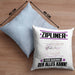 Zipliner Kissen mit Füllung 40x40 Geschenk für Zipliner Der Mann Der Alles Kann Geschenkidee zum Geburtstag (Grau) Blau Trendation
