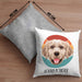 Golden Retriever Besitzer Kissen mit Füllung 40x40 Geschenk Lustiger Spruch Geschenkidee Golden Retriever Mama Papa (Grau) Grau Trendation
