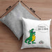 Boule Kissen mit Füllung 40x40 Geschenk Boule-Spieler Geschenkidee Spruch T-Rex Dino Ich Hasse Boule Spielen (Grau) Grau Trendation