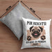 Mops Besitzer Kissen mit Füllung 40x40 Geschenk Lustiger Spruch Geschenkidee Mir Reichts Ich Geh Zu Meinem Mops (Grau) Grau Trendation