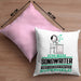 Songwriter Geschenk Kissen mit Füllung 40x40 Ich Bin Songwriter Aber Sag Doch Einfach Superheld Lustige Geschenkdiee für Songwriter (Grau) Rosa Trendation