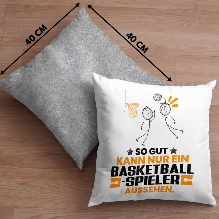 Basketballspieler Geschenk Kissen mit Füllung 40x40 So Gut Kann Nur Ein Basketballspieler Aussehen Geschenkidee (Grau) Grau Trendation