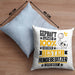 Hundebesitzer Geschenk Lustiger Spruch für Hundebesitzer Geschenkidee Bester Hundebesitzer Der WeltKissen mit Füllung 40x40 (Grau) Blau Trendation
