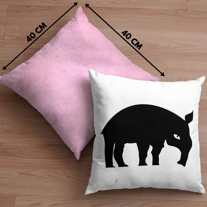 Lustige Ameisenbär Kissen mit Füllung 40x40 (Grau) Rosa Trendation