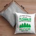 Pilzsammler Geschenk Kissen mit Füllung 40x40 Pilze Sammeln Geschenkidee Pilzsucher Pilzliebhaber Lustig (Grau) Grau Trendation