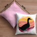 Ente Geschenk Vintage Kissen mit Füllung 40x40 Geschenk Retro Bauernhof Enten (Grau) Rosa Trendation