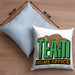 Arbeit Kissen mit Füllung 40x40 "Team Homeoffice" - Geschenkidee für Faultier-Fans (Grau) Blau Trendation