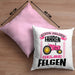 Landwirtin Spruch Frau Geschenk Kissen mit Füllung 40x40 Landwirtschaft Geschenke für Männer Traktor Spruch Echte Felgen (Grau) Rosa Trendation