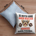 Yorkie Besitzer Kissen mit Füllung 40x40 Geschenk Lustiger Spruch Geschenkidee Besitzerin Yorkie Haben Personal (Grau) Blau Trendation