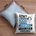 Musikfan Geschenk Lustiger Spruch für Musikfan Geschenkidee Bester Musikfan Der WeltKissen mit Füllung 40x40 (Grau) Blau Trendation