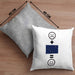 Alaska Kissen mit Füllung 40x40 Geschenk für Alaska-Liebhaber Urlaub Lustige Geschenkidee :( + Alaska Flagge = :) Geburtstag (Grau) Grau Trendation