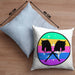 Hobbyhorse Mädchen Kissen mit Füllung 40x40 Geschenk Hobby Horse Pferde Grafik (Grau) Blau Trendation
