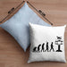 Fluglotse Kissen mit Füllung 40x40 Geschenk Flughafen Arbeiter Geschenkidee Evolution (Grau) Blau Trendation