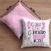Model Kissen mit Füllung 40x40 Geschenk So Sieht Ein RIchtig Cooles Model Aus Geschenkidee Lustiger Spruch Geburtstag (Grau) Rosa Trendation