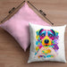 Jack Russell Besitzer Farbe Love Kissen mit Füllung 40x40 Geschenk Lustiger Spruch Geschenkidee Jack Russell Besitzerin (Grau) Rosa Trendation
