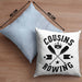 Cousins Rowing Kissen mit Füllung 40x40 Geschenk Rudern Paddelboot Cousinen-Treff Cousins (Grau) Blau Trendation