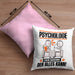 Psychologe Kissen mit Füllung 40x40 Geschenk für Psychologe Der Mann Der Alles Kann Geschenkidee zum Geburtstag (Grau) Rosa Trendation