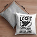 Billard Pool Kissen mit Füllung 40x40 Geschenk Wer Alles Locht Braucht Keine Stellung Männer Spruch (Grau) Grau Trendation