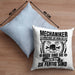 KFZ Mechaniker Kissen mit Füllung 40x40 Geschenk Spruch Männer KFZ Mechatroniker Geschenkidee Werkstatt Mechaniker Hören Nicht Auf Wenn Sie Müde Sind (Grau) Blau Trendation