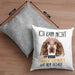 Cocker Spaniel Besitzer Kissen mit Füllung 40x40 Geschenk Lustiger Spruch Geschenkidee Ich Kann Nicht Mein Cocker Spaniel Hat Nein Gesagt (Grau) Grau Trendation