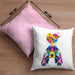Cocker Spaniel Herz Farbe Besitzer Kissen mit Füllung 40x40 Geschenk Lustiger Spruch Geschenkidee Cocker Spaniel Liebhaber (Grau) Rosa Trendation