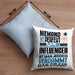 Influencer Geschenk Kissen mit Füllung 40x40 Lustige Geschenkidee für Influencer Geburtstag Niemand Ist Perfekt Aber Als Influencer Ist Man Nah Dran (Grau) Blau Trendation
