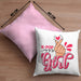 K-Pop Girl Kissen mit Füllung 40x40 Geschenkidee für K-Pop Fans Asiatische Musik (Grau) Rosa Trendation