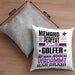Golfer Geschenk Kissen mit Füllung 40x40 Lustige Geschenkidee für Golfer Geburtstag Niemand Ist Perfekt Aber Als Golfer Ist Man Nah Dran (Grau) Grau Trendation