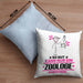 Zoologe Geschenk Kissen mit Füllung 40x40 So Gut Kann Nur Ein Zoologe Aussehen Geschenkidee (Grau) Blau Trendation