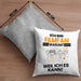 Filmfan Geschenk Kissen mit Füllung 40x40 Lustiger Spruch Ich Bin Filmfan Warum Weil Ich Es Kann Geschenkidee Bester Filmfan Geburtstag (Grau) Grau Trendation