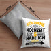 Hölzerne Hochzeit Kissen mit Füllung 40x40 Geschenk Ehemann Ehefrau Partner Seit 5 Jahren Habe Ich Die Da An Der Backe (Grau) Grau Trendation