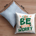 Don't Be Happy - Worry Kissen mit Füllung 40x40 Geschenk Anti Depression Sarkasmus Geschenkidee Lustiger Spruch Overthinking (Grau) Blau Trendation