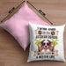 Australian Shepherd Besitzer Kissen mit Füllung 40x40 Geschenk Lustiger Spruch Geschenkidee I Work Hard So My Australian Shepherd Can Have A Better Life (Grau) Rosa Trendation