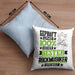 Rockmusiker Geschenk Lustiger Spruch für Rockmusiker Geschenkidee Bester Rockmusiker Der WeltKissen mit Füllung 40x40 (Grau) Blau Trendation