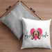 Cocker Spaniel Besitzer Kissen mit Füllung 40x40 Geschenk Lustiger Spruch Geschenkidee Herzschlag Cocker Spaniel (Grau) Grau Trendation