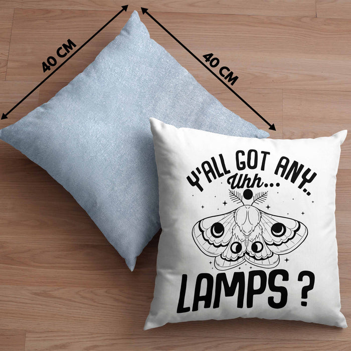 Dank Meme Kissen mit Füllung 40x40 Geschenk Y'all Got Any Lamps (Grau) Blau Trendation