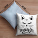 Katzen-Besitzerin Kissen mit Füllung 40x40 Geschenk Meow Katze Geschenkidee Miau Katzen Mama (Grau) Blau Trendation