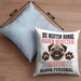 Mops Besitzer Kissen mit Füllung 40x40 Geschenk Lustiger Spruch Geschenkidee Besitzerin Mops Haben Personal (Grau) Blau Trendation