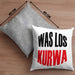 Lustige Kissen mit Füllung 40x40 Spruch "Was Los Kurwa" Polen Polnisches Geschenk (Grau) Grau Trendation
