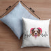 Australian Shepherd Besitzer Kissen mit Füllung 40x40 Geschenk Lustiger Spruch Geschenkidee Herzschlag Australian Shepherd (Grau) Blau Trendation