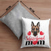 Schäferhund Besitzer Mom Mama Kissen mit Füllung 40x40 Geschenk Lustiger Spruch Geschenkidee Schäferhund Besitzerin (Grau) Grau Trendation