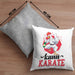 Huhn Kissen mit Füllung 40x40 Geschenk Huhn Kann Karate Geschenkidee Humor (Grau) Grau Trendation