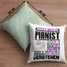 Pianist Geschenk Kaffee-Kissen mit Füllung 40x40 Geschenkidee für Pianist Ich Bin Pianist Ich Kann Es Dir Erklären Jedoch Nicht Für Dich Verstehen Spruch Lustig (Grau) Grün Trendation