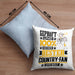 Country-Fan Geschenk Lustiger Spruch für Country-Fan Geschenkidee Bester Country-Fan Der WeltKissen mit Füllung 40x40 (Grau) Blau Trendation