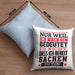 Lustiger Spruch Kissen mit Füllung 40x40 Nur Weil Ich Wach Bin Heißt Es Nicht Dass Ich Fähig Bin Irgendwas Zu Tun Humor Sarkasmus (Grau) Blau Trendation